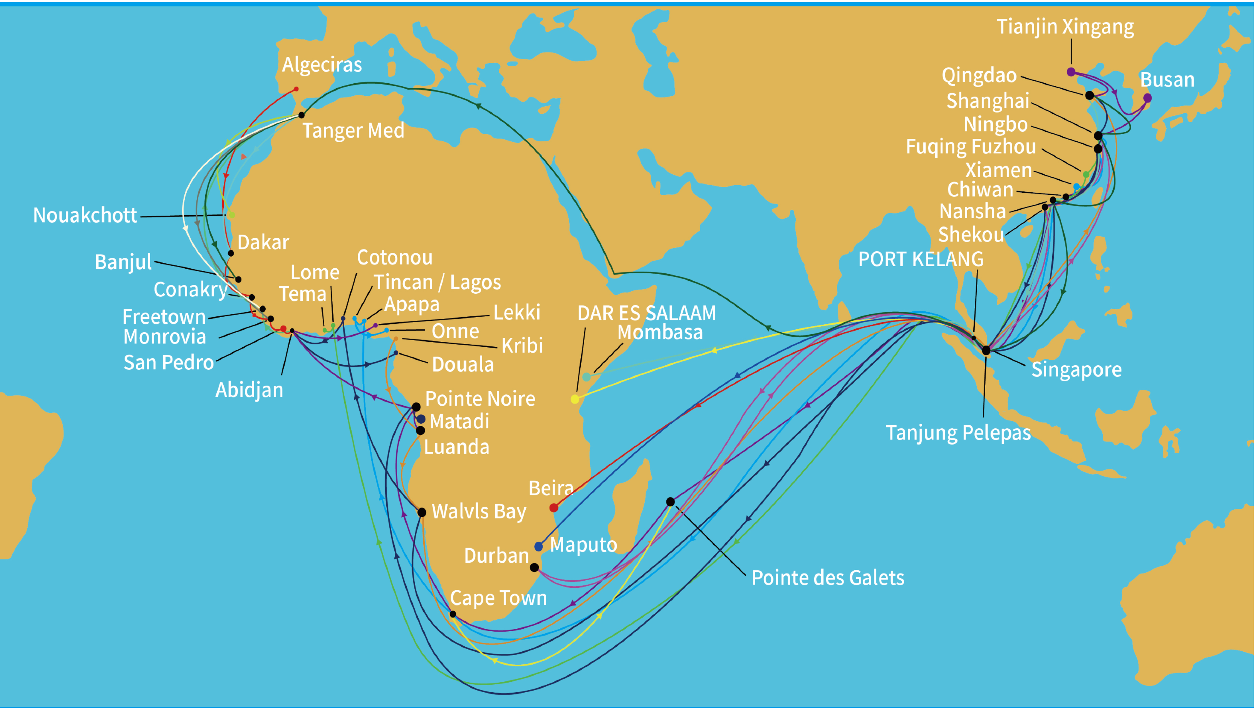 2026 Çin-Afrika Dəniz Yük Daşımaları İndeksi v5 | 46 Port FCL/LCL/Break Bulk Q3